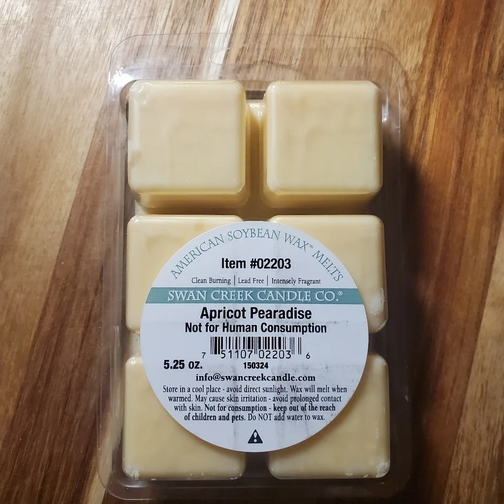 APRICOT PEARDISE by SWAN CREEK CANDLE CO. Herbal Melts 100% Natural Wax 5.25 oz